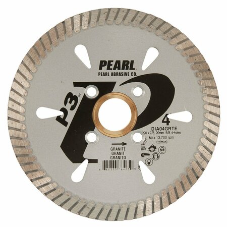 PEARL P3 Turbo Blade 4 in. 5/8 in.-20mm-7/8 in. 4 Holes DIA04GRTE